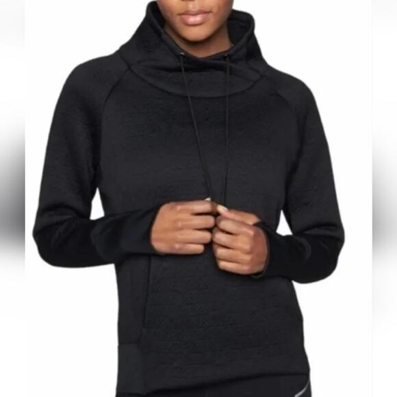 Athleta Jacquard Elevation Quilted Oversized Pullover Size Small Black - Picture 1 of 12